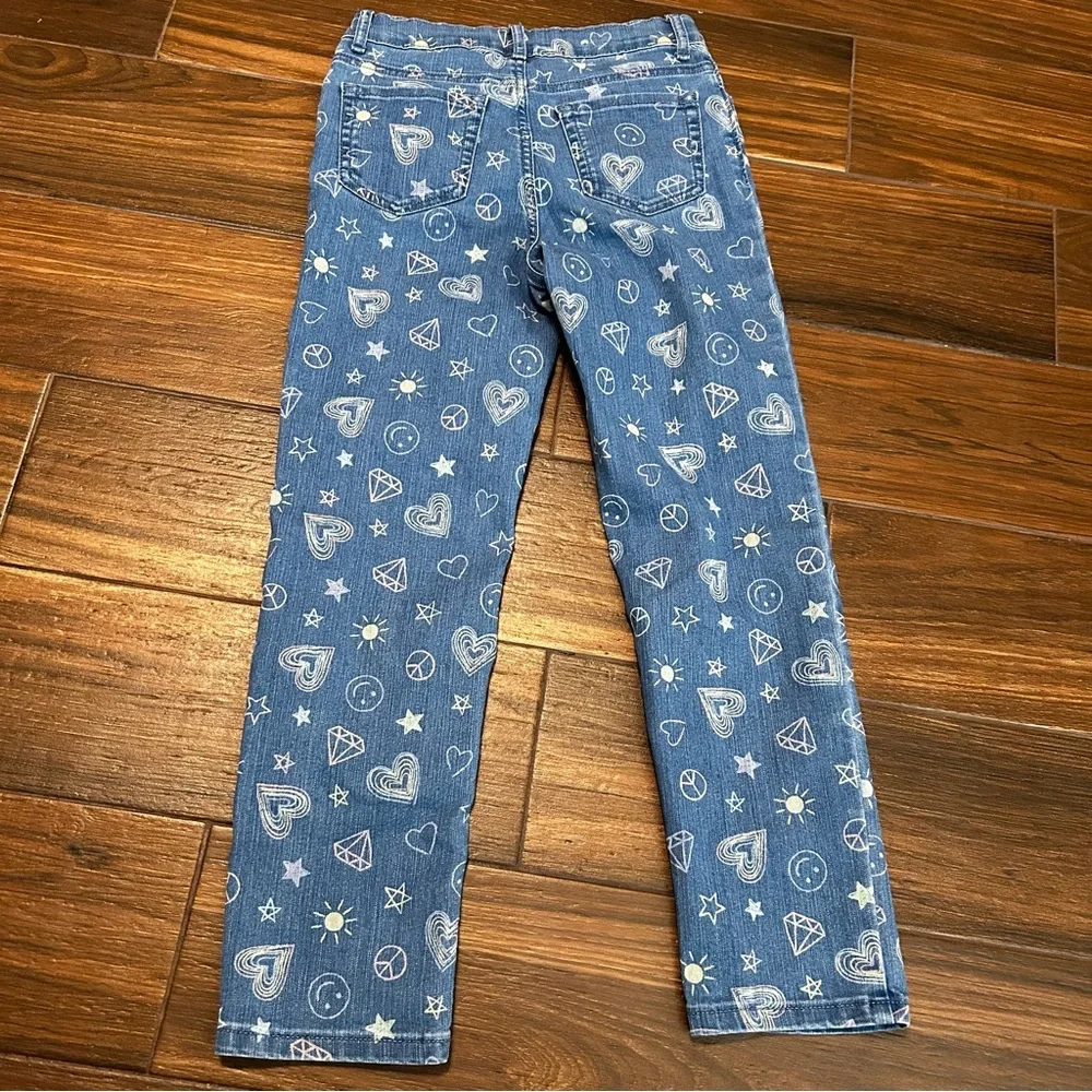 The Children’s Place‎ Girls Doodle Straight Jeans 12 Adjustable Waist